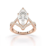 3.5 CT Marquise Cut Lab Diamond Ring