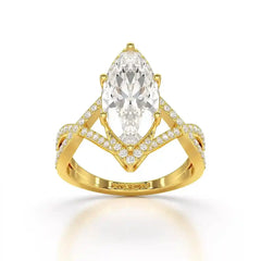 3.5 CT Marquise Cut Lab Diamond Ring Jama Jewels