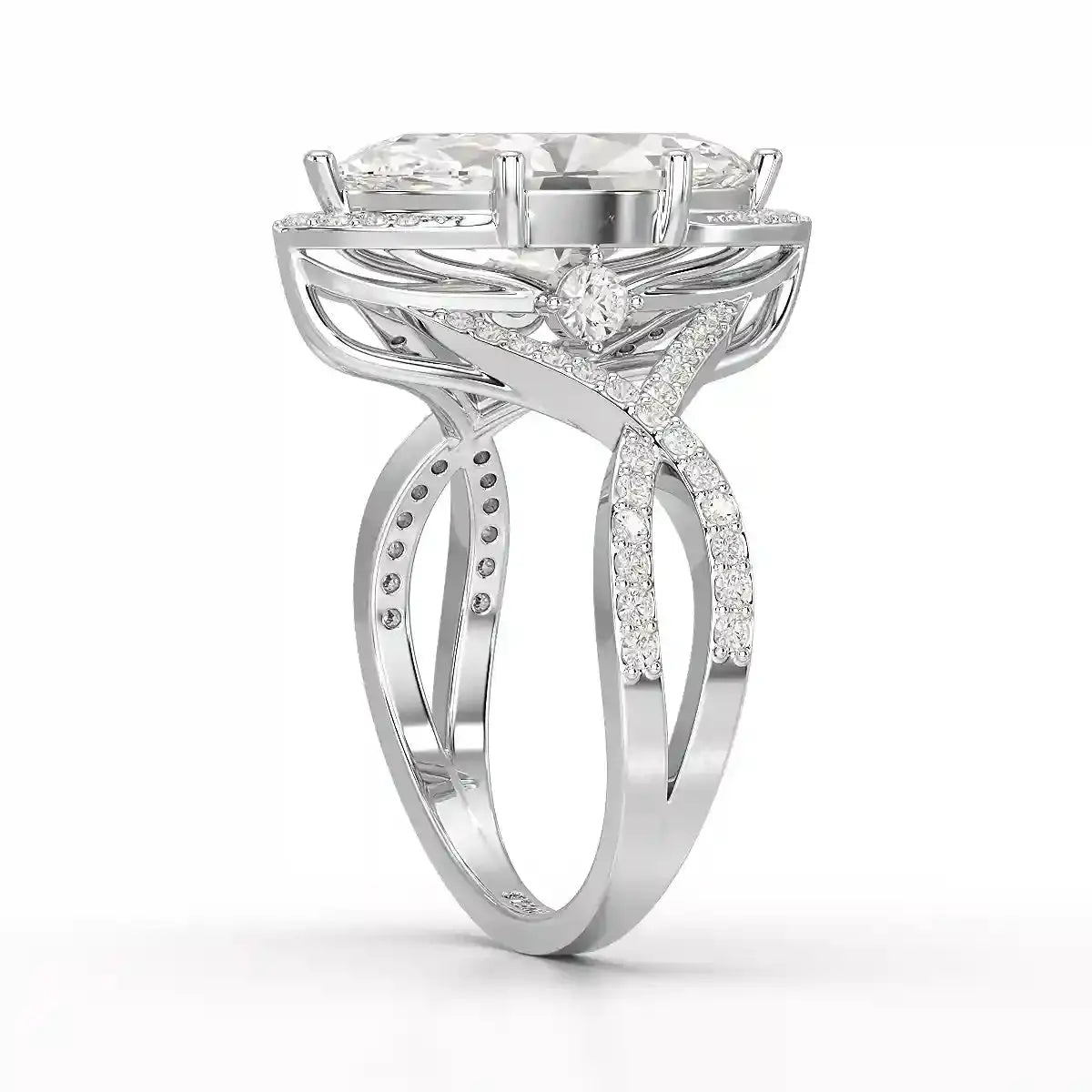 3.5 CT Marquise Cut Lab Diamond Ring Jama Jewels