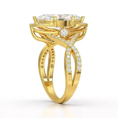 3.5 CT Marquise Cut Lab Diamond Ring Jama Jewels