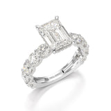 7.26 CT Emerald Shape Lab Diamond Ring