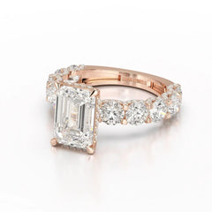 7.26 CT Emerald Shape Lab Diamond Ring Jama Jewels