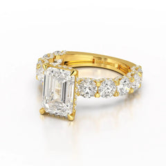 7.26 CT Emerald Shape Lab Diamond Ring Jama Jewels