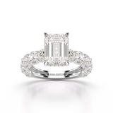 7.26 CT Emerald Shape Lab Diamond Ring