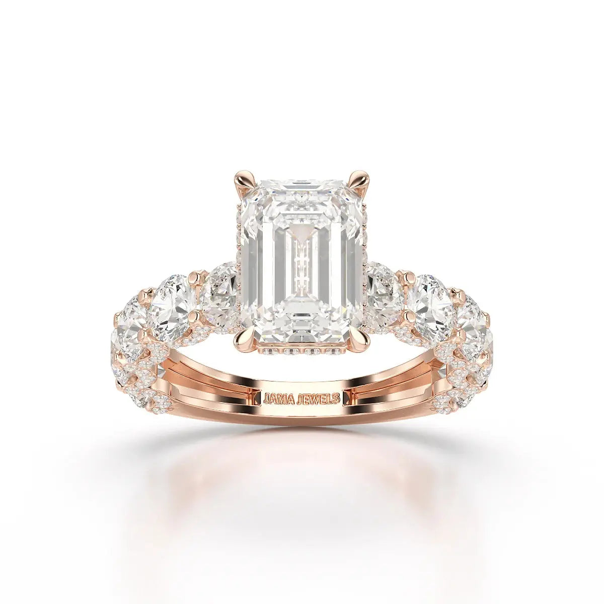 7.26 CT Emerald Shape Lab Diamond Ring Jama Jewels