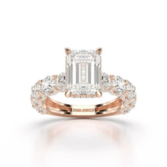 7.26 CT Emerald Shape Lab Diamond Ring Jama Jewels