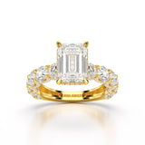7.26 CT Emerald Shape Lab Diamond Ring