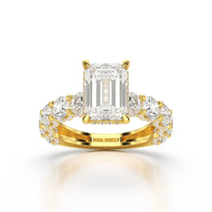 7.26 CT Emerald Shape Lab Diamond Ring Jama Jewels
