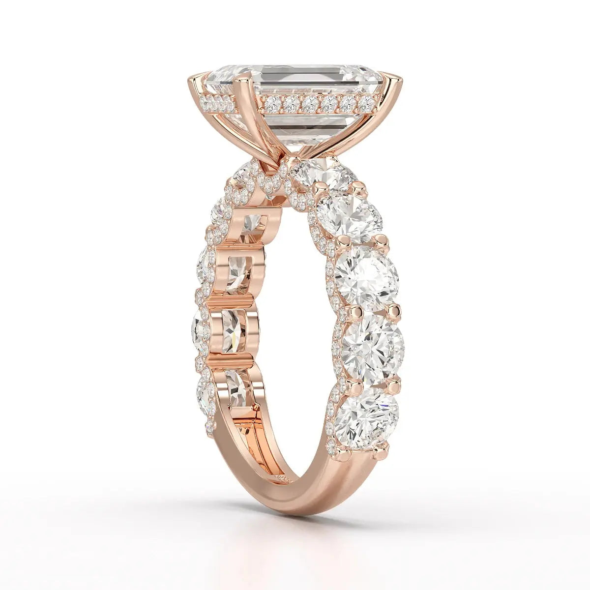 7.26 CT Emerald Shape Lab Diamond Ring Jama Jewels