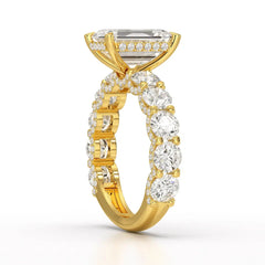 7.26 CT Emerald Shape Lab Diamond Ring Jama Jewels