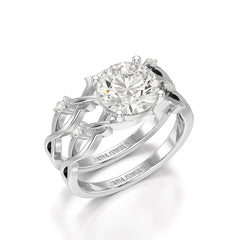 1.08 CT Round Shape Lab Diamond Ring Jama Jewels