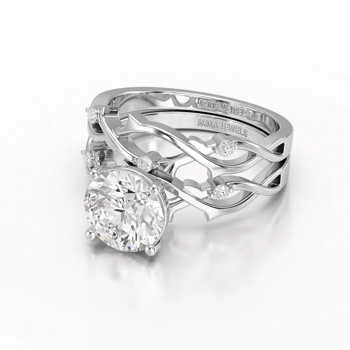 1.08 CT Round Shape Lab Diamond Ring Jama Jewels