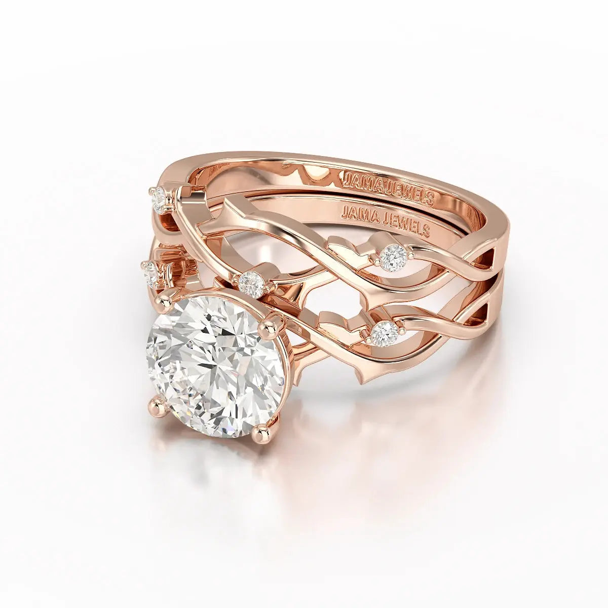 1.08 CT Round Shape Lab Diamond Ring Jama Jewels