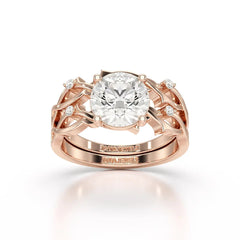 1.08 CT Round Shape Lab Diamond Ring Jama Jewels