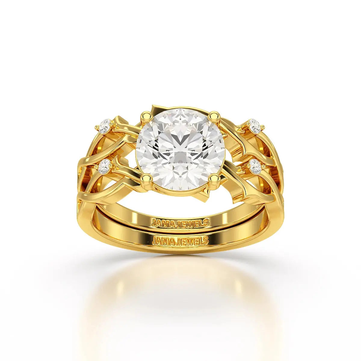 1.08 CT Round Shape Lab Diamond Ring Jama Jewels