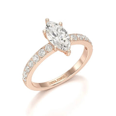 1.48 CT Marquise Shape Lab Diamond Ring Jama Jewels