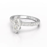 1.48 CT Marquise Shape Lab Diamond Ring