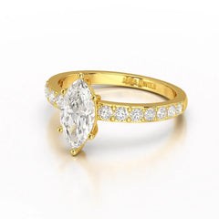1.48 CT Marquise Shape Lab Diamond Ring Jama Jewels