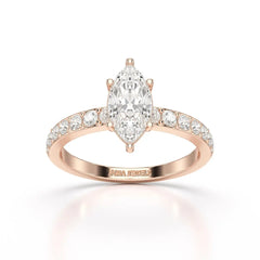 1.48 CT Marquise Shape Lab Diamond Ring Jama Jewels