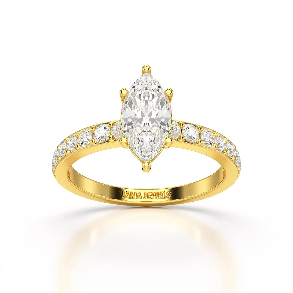 1.48 CT Marquise Shape Lab Diamond Ring Jama Jewels