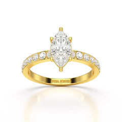 1.48 CT Marquise Shape Lab Diamond Ring Jama Jewels