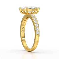 1.48 CT Marquise Shape Lab Diamond Ring Jama Jewels