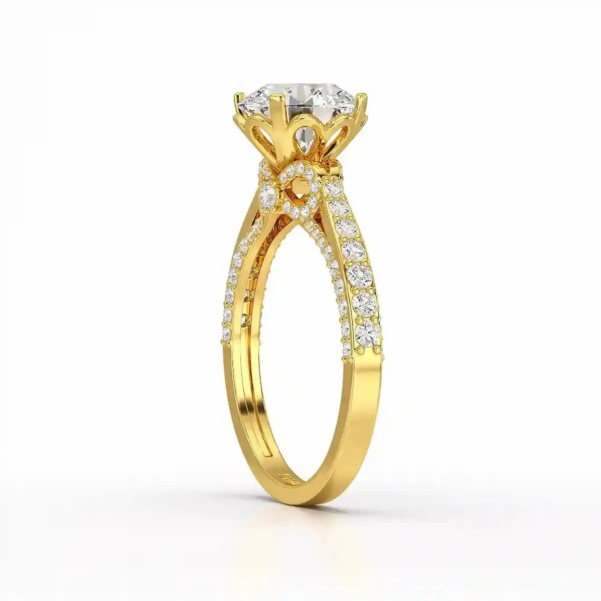 2.6 CT Round Cut Lab Diamond Ring Jama Jewels