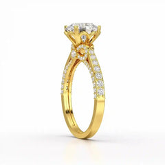 2.6 CT Round Cut Lab Diamond Ring Jama Jewels