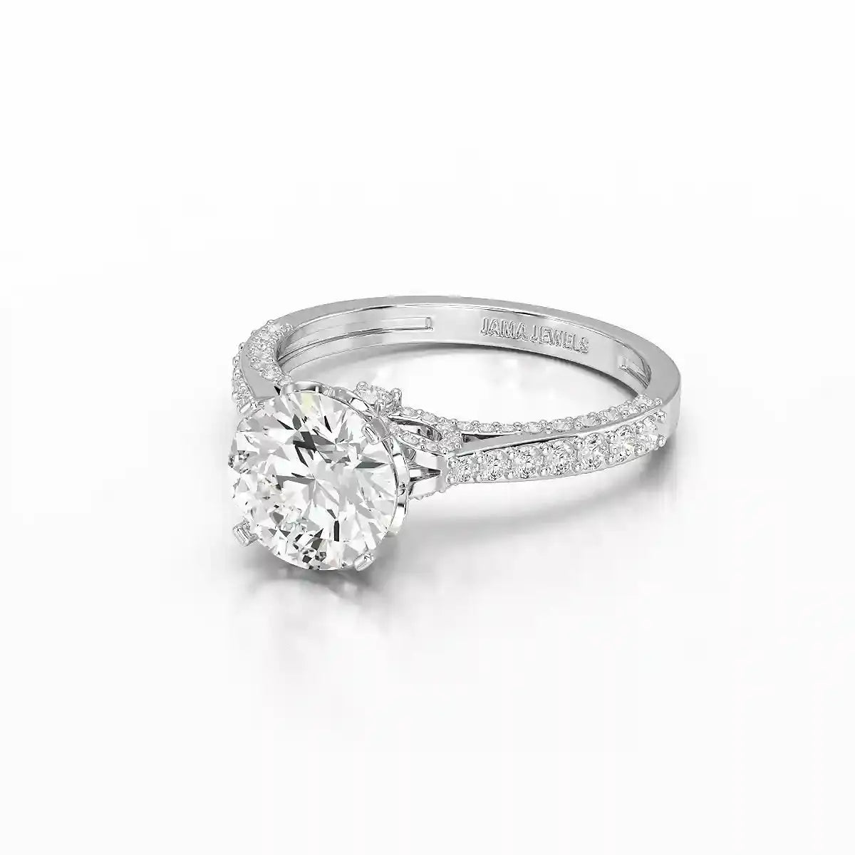 2.6 CT Round Cut Lab Diamond Ring Jama Jewels