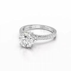 2.6 CT Round Cut Lab Diamond Ring Jama Jewels