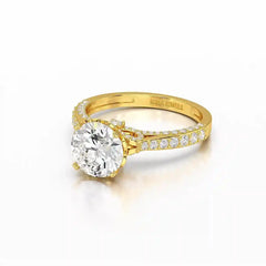 2.6 CT Round Cut Lab Diamond Ring Jama Jewels
