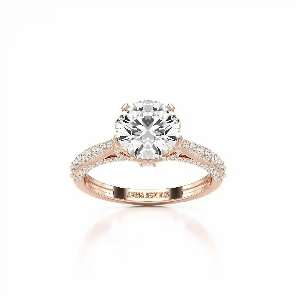 2.6 CT Round Cut Lab Diamond Ring Jama Jewels