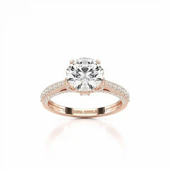 2.6 CT Round Cut Lab Diamond Ring Jama Jewels