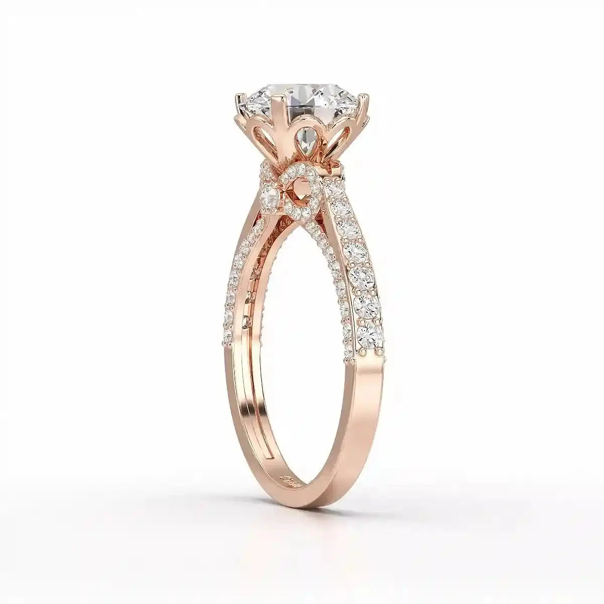 2.6 CT Round Cut Lab Diamond Ring Jama Jewels