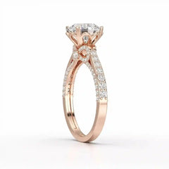 2.6 CT Round Cut Lab Diamond Ring Jama Jewels