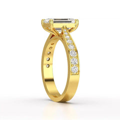 2.35 CT Emerald Cut Lab Diamond Ring Jama Jewels