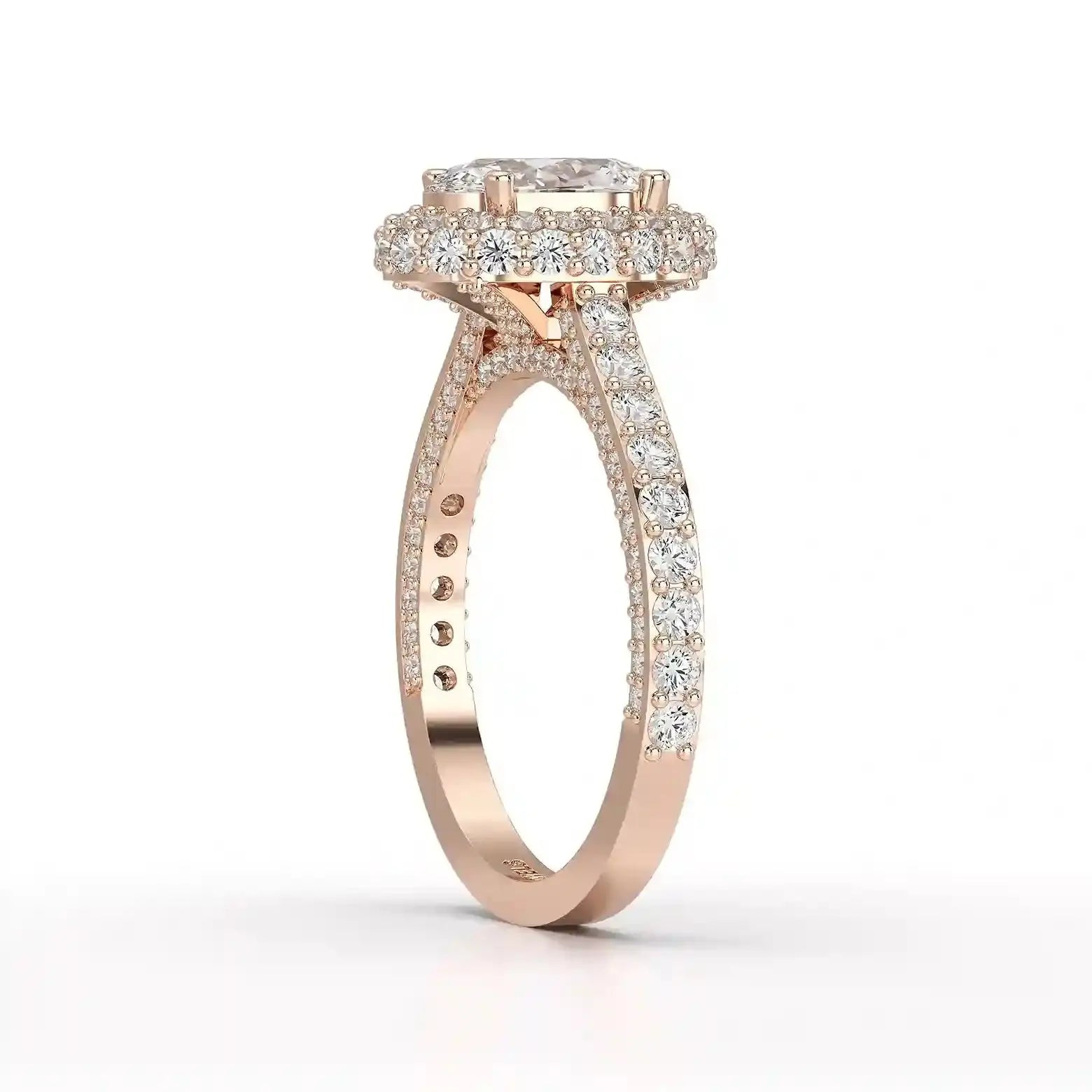2.25 CT Oval Cut Halo Diamond Ring Jama Jewels