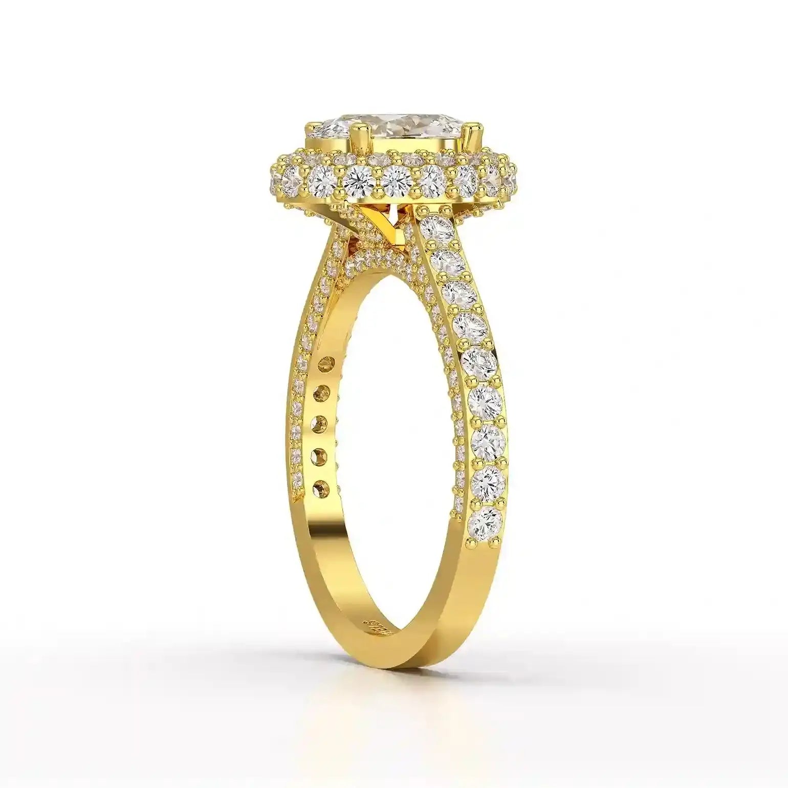 2.25 CT Oval Cut Halo Diamond Ring Jama Jewels