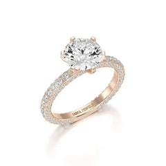 3.15 CT Round Cut Lab Diamond Ring Jama Jewels