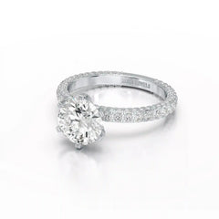 3.15 CT Round Cut Lab Diamond Ring Jama Jewels