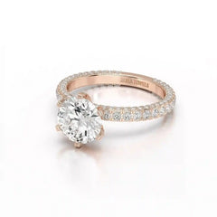 3.15 CT Round Cut Lab Diamond Ring Jama Jewels