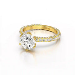 3.15 CT Round Cut Lab Diamond Ring Jama Jewels