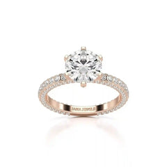 3.15 CT Round Cut Lab Diamond Ring Jama Jewels