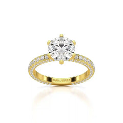 3.15 CT Round Cut Lab Diamond Ring Jama Jewels