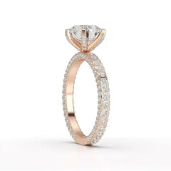 3.15 CT Round Cut Lab Diamond Ring Jama Jewels