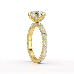 3.15 CT Round Cut Lab Diamond Ring Jama Jewels