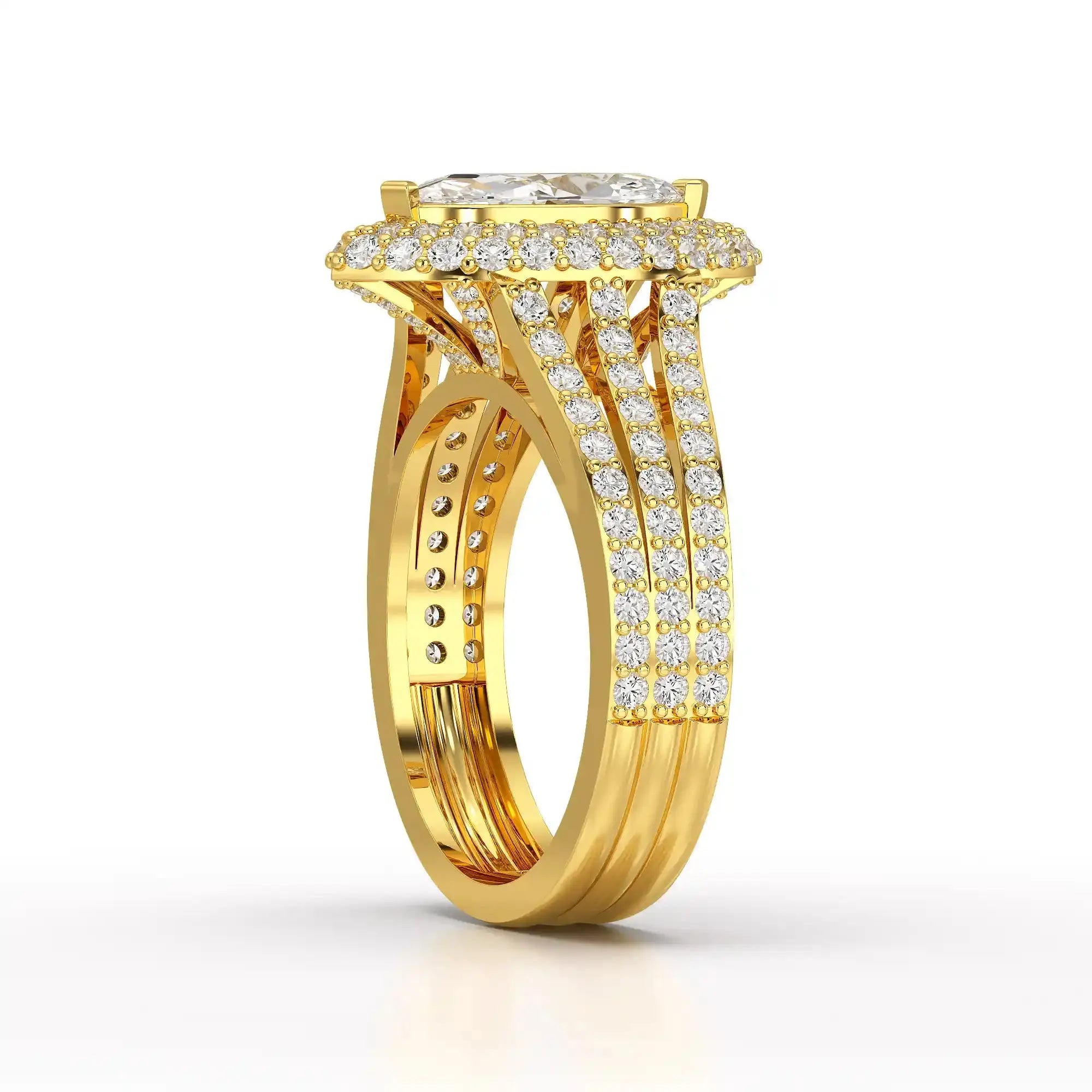 2.25 CT Marquise Cut Halo Lab Diamond Ring Jama Jewels