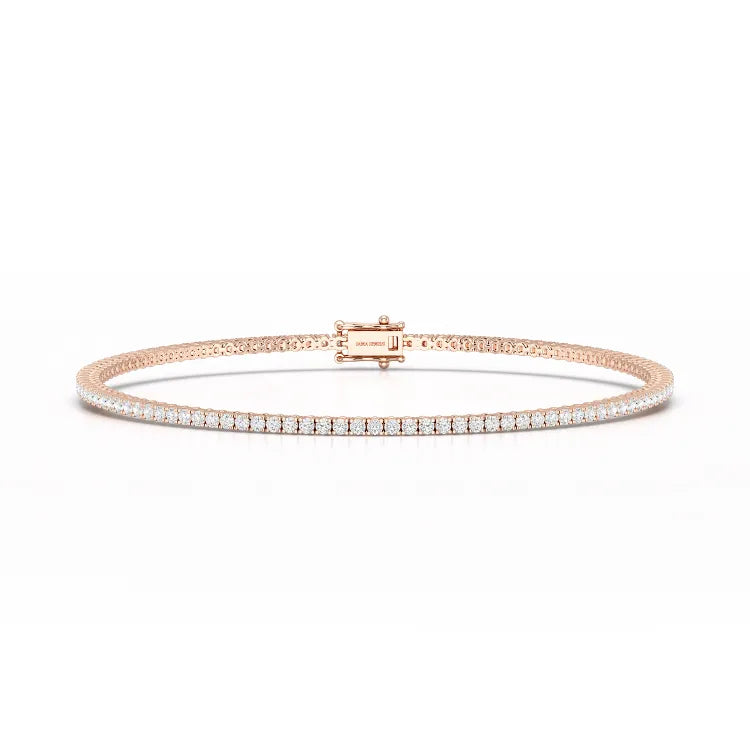 Simple Round 1.48 CT Lab Diamond Bracelet