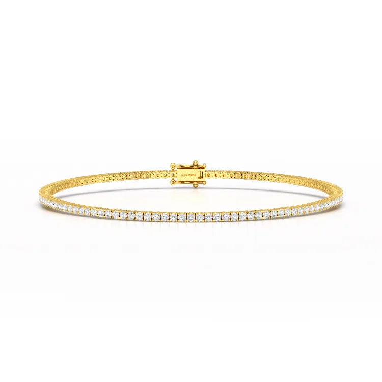 Simple Round 1.48 CT Lab Diamond Bracelet