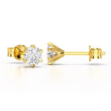 Simple Stud 0.87 CT Round Lab Diamond Earrings - Jama Jewels